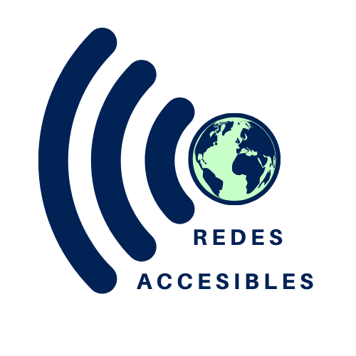 Logo de Redes Accesibles en azul oscuro y verde.